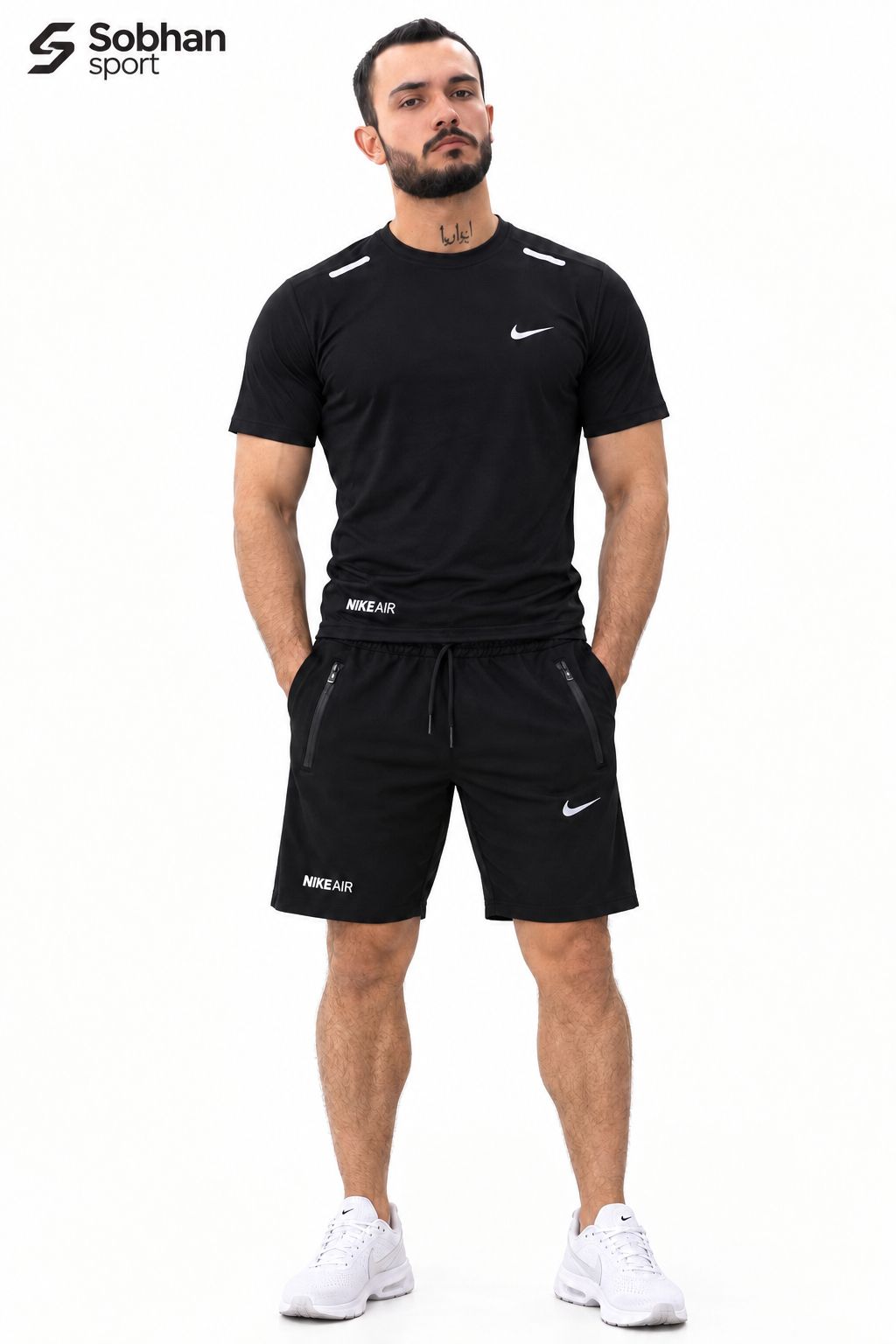 ست تیشرت شلوارک Nike air رنگ مشکی